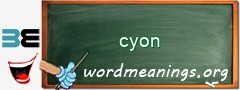 WordMeaning blackboard for cyon